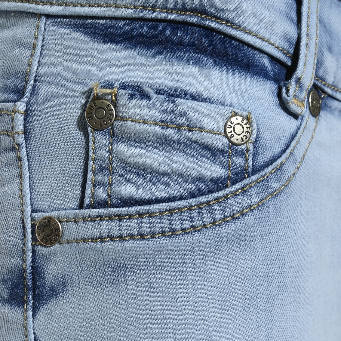 1302-Girls High-Waist Jeans Cropped, Knee Cut, Ultrastretch, verfügbar in Slim,Normal