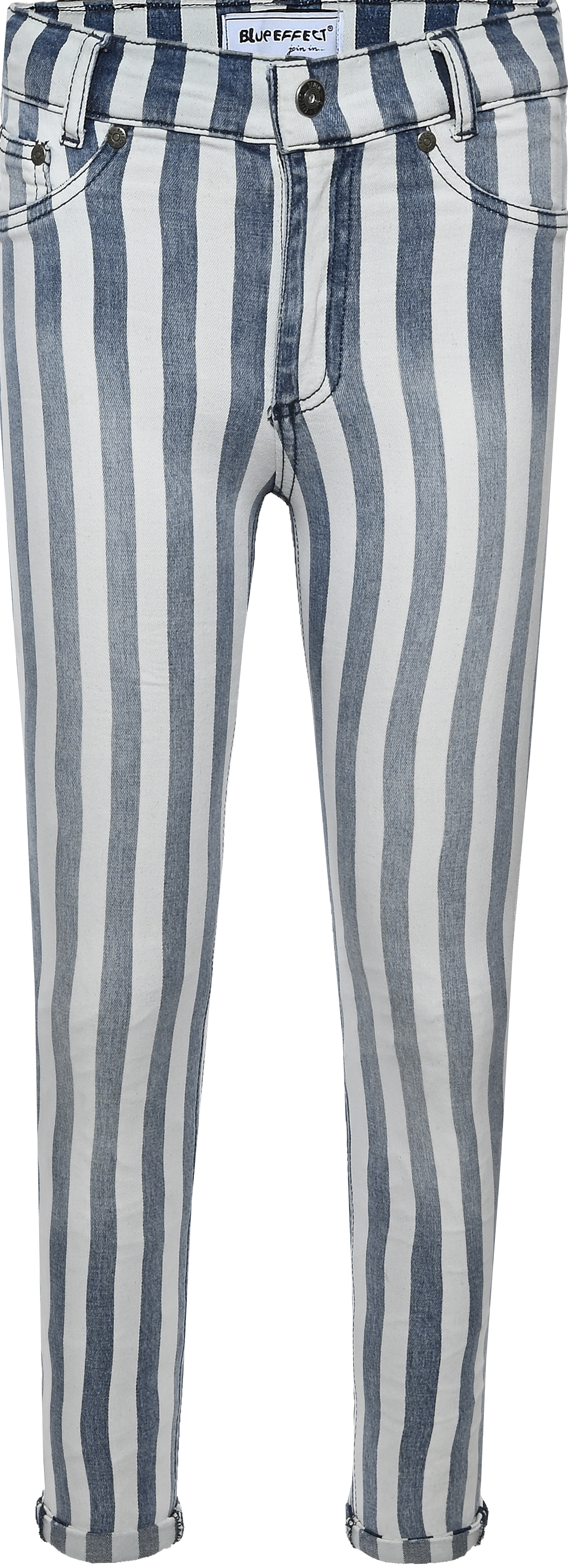 1256-Girls High-Waist Jeans Cropped, verfügbar in Slim,Normal