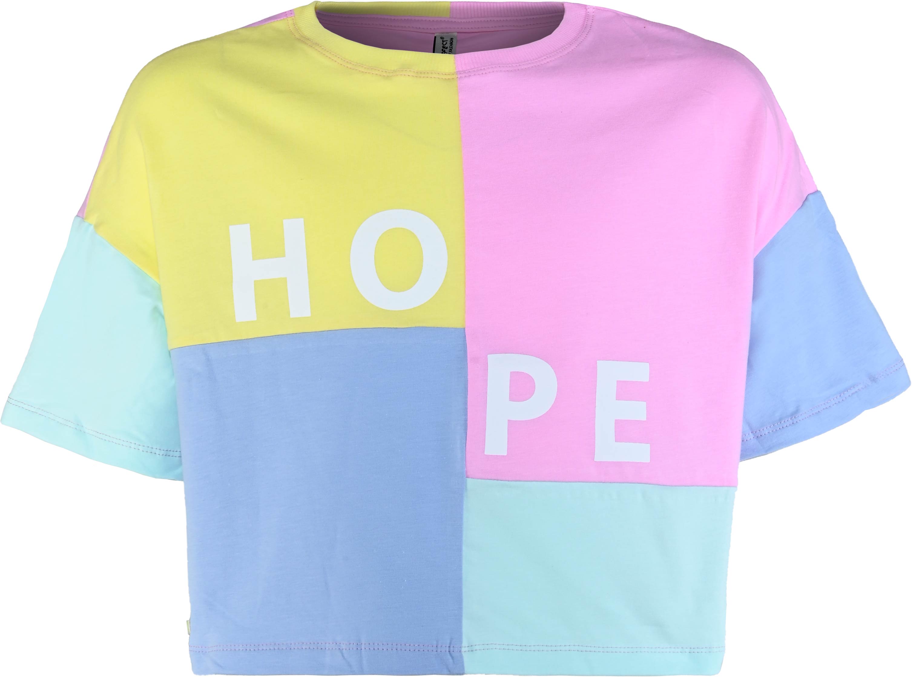5875-Girls Boxy T-Shirt  -Hope Color Blocked