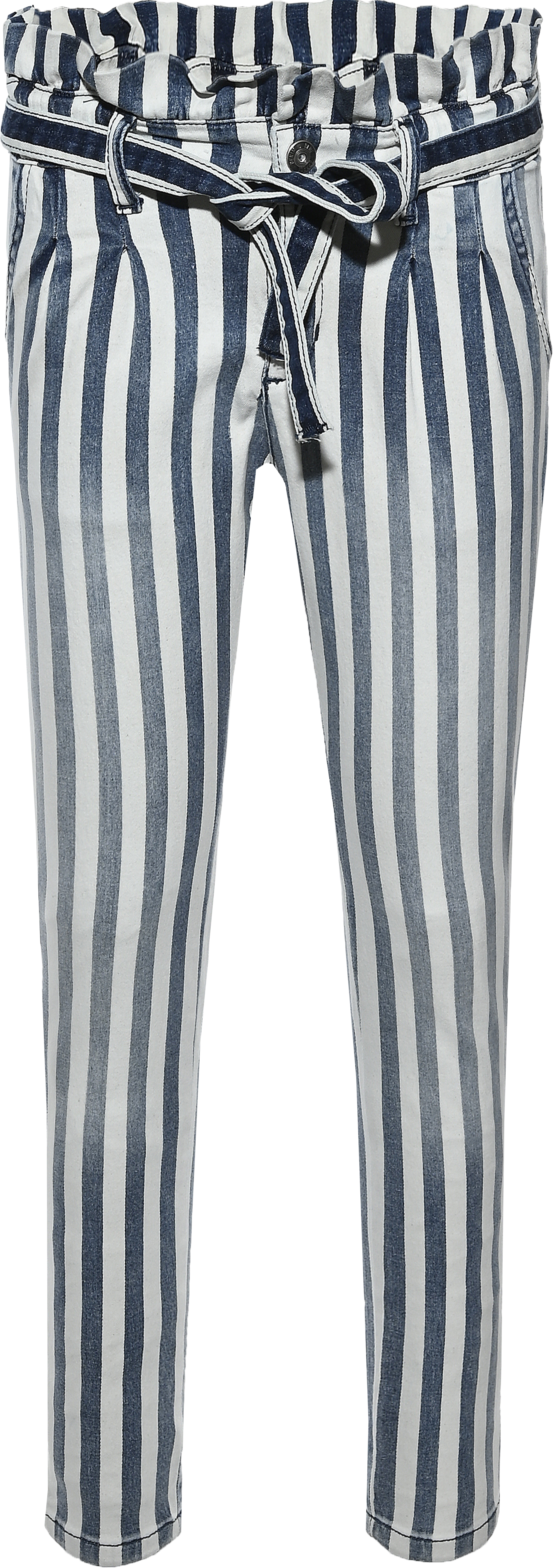 1273-Girls High-Waist Jeans Paperbag, verfügbar in Slim,Normal