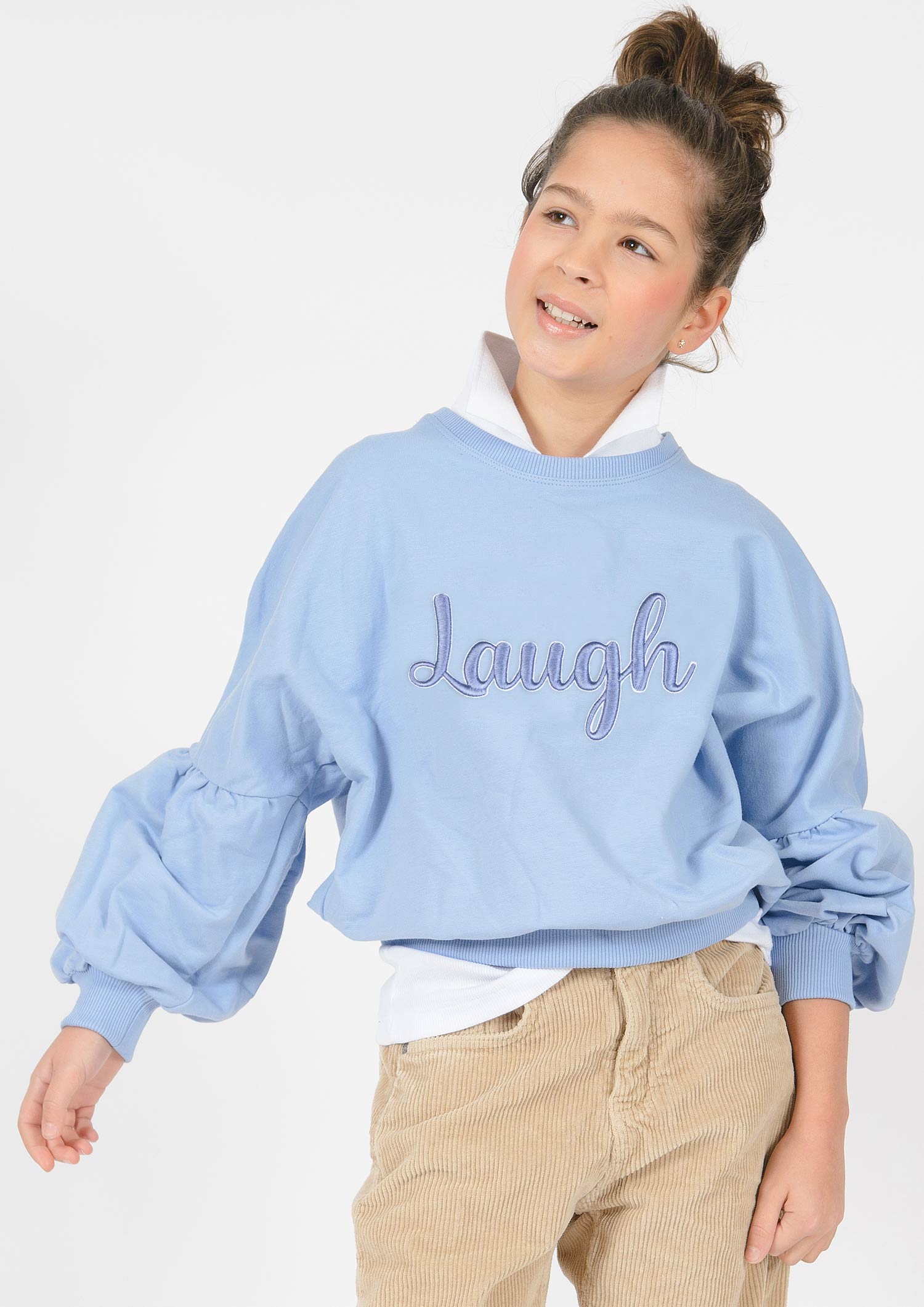 5789-Girls Sweatshirt -Laugh