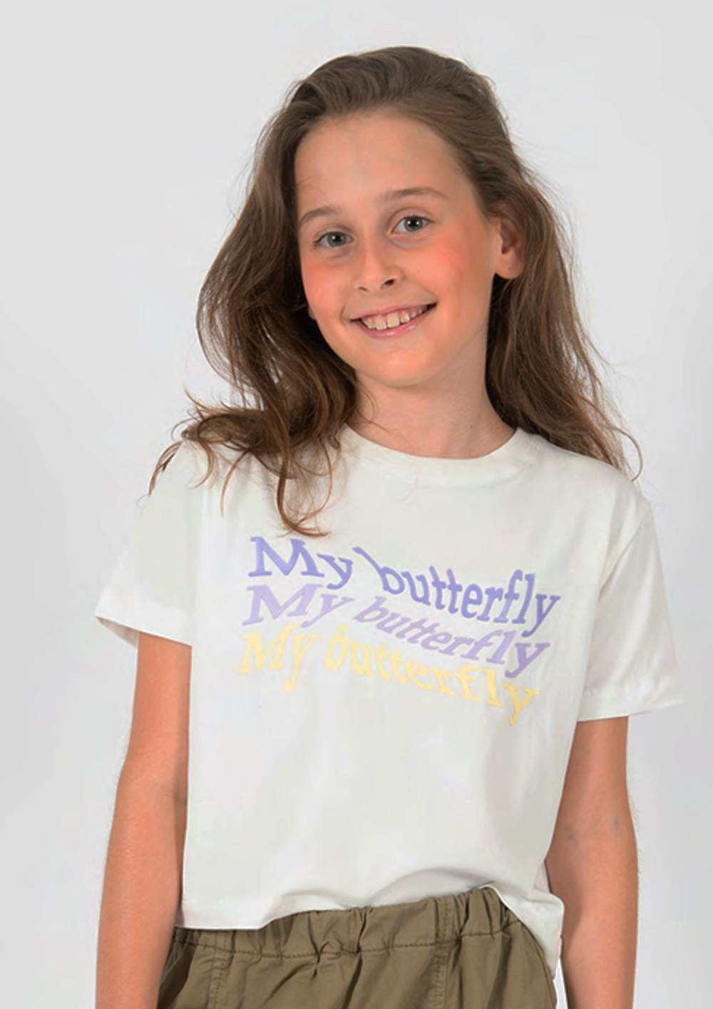 5962-Girls Boxy T-Shirt -My Butterfly