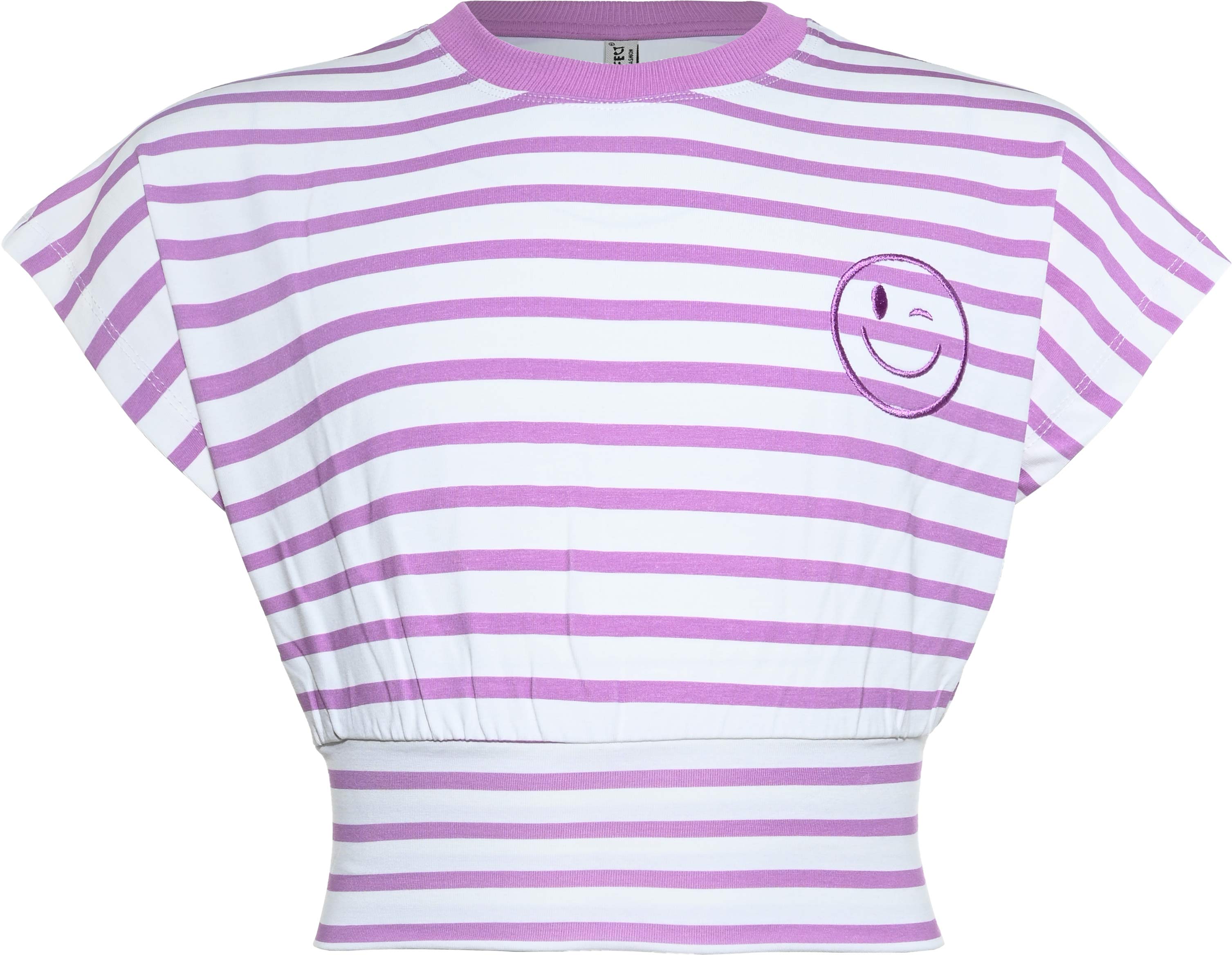 5956-Girls Boxy T-Shirt -Smiley