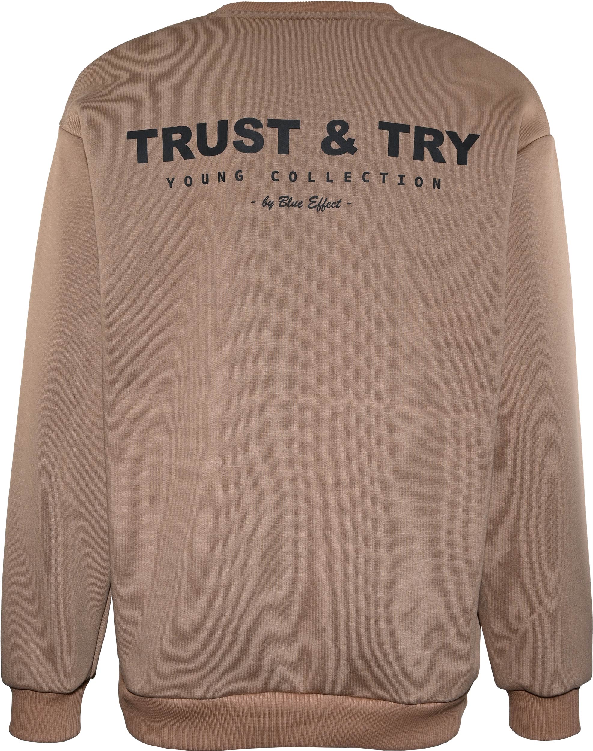 6384-Boys Oversize Sweatshirt 'Trust&Try' printed