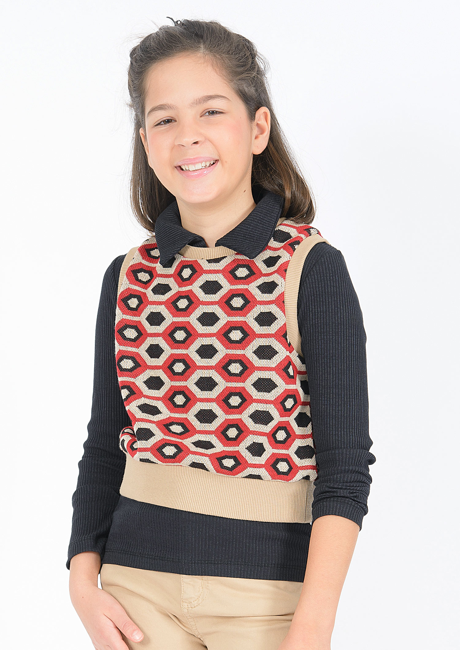 5918-Girls Sleeveless Jumper