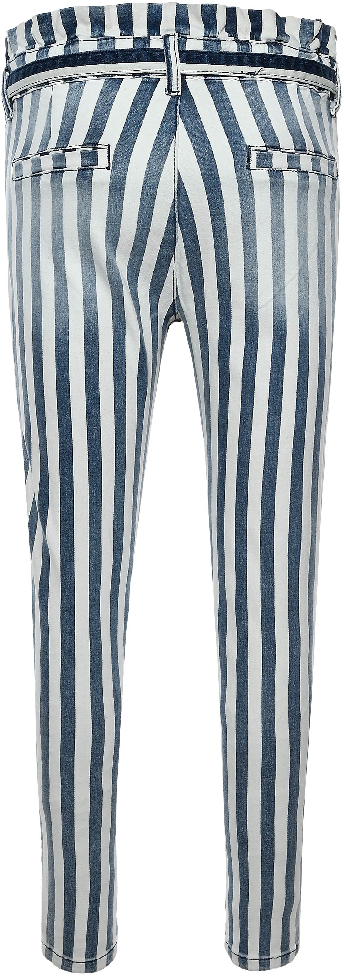 1273-Girls High-Waist Jeans Paperbag, verfügbar in Slim,Normal