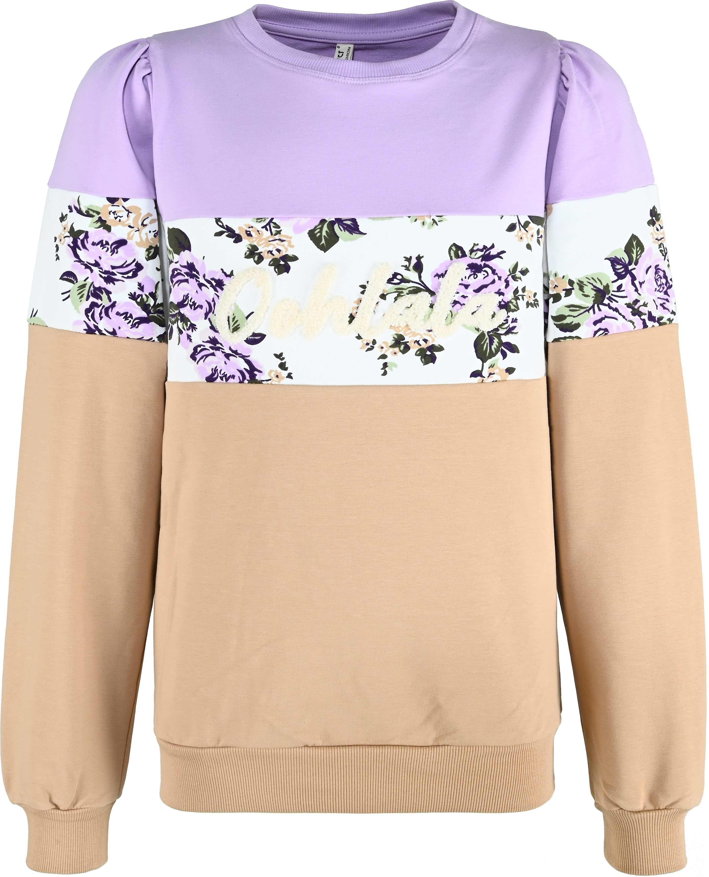 5695-Girls Sweatshirt Color Block -Oohlala