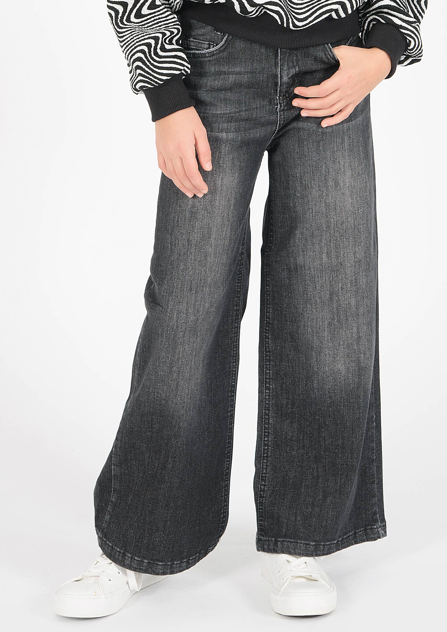 1359-Girls Super Wide Leg Jean Straight, verfügbar in Normal