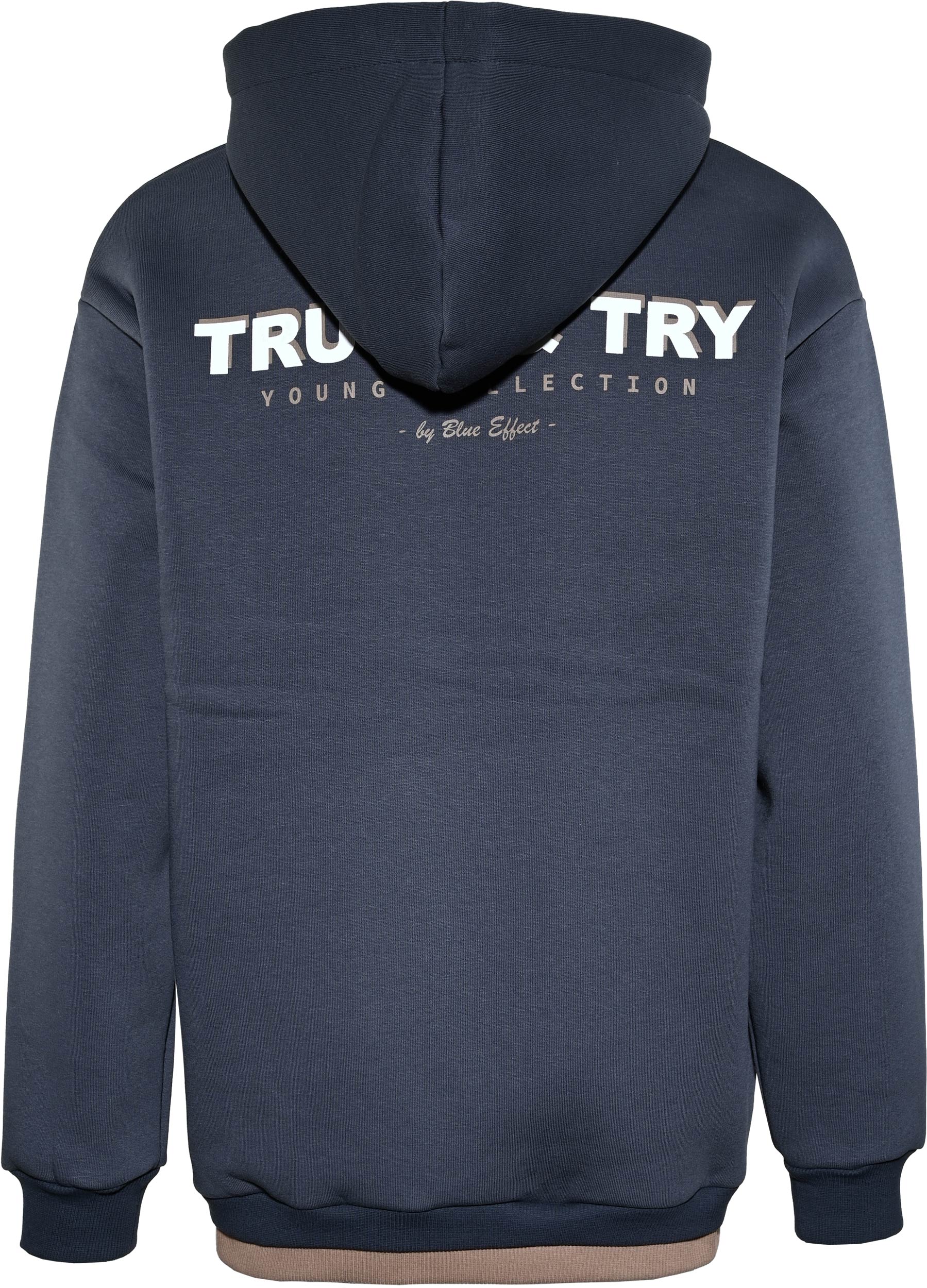 6339-Boys Oversize Hoodie 'Trust&Try' printed