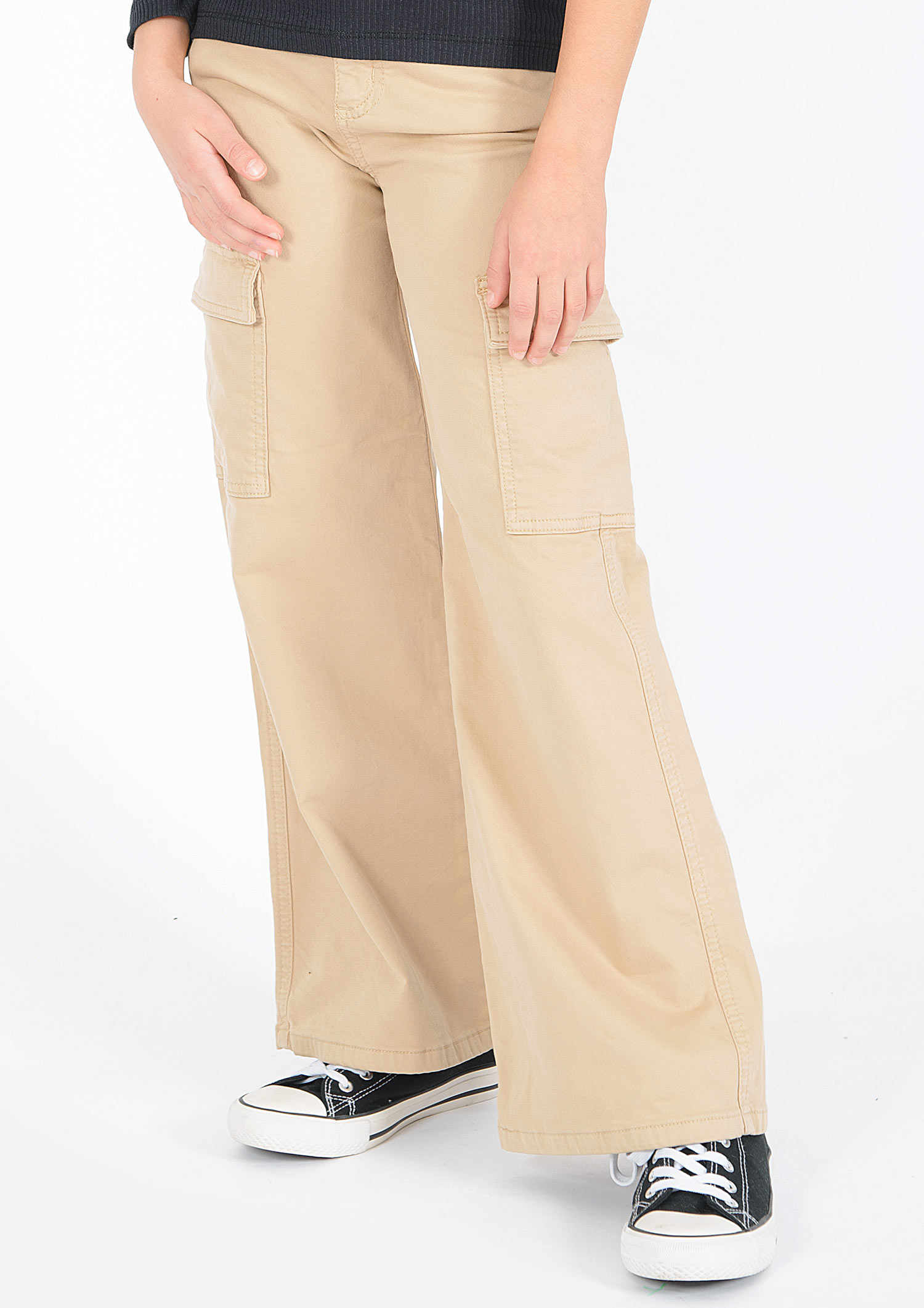 1333-Girls Wide Leg Cargo Pant available in Slim,Normal