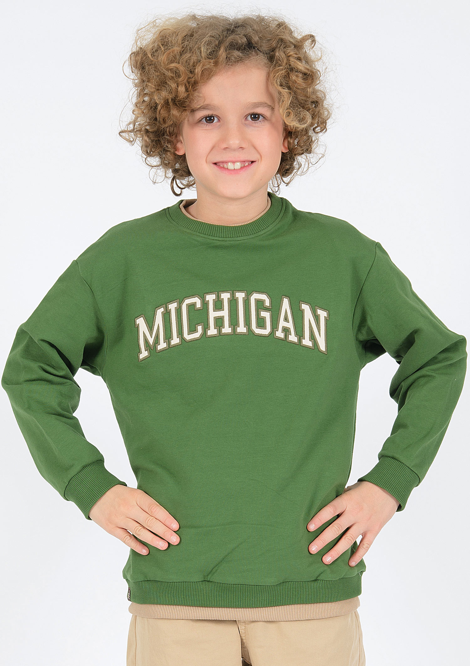 6299-Boys Oversized Sweatshirt -Michigan