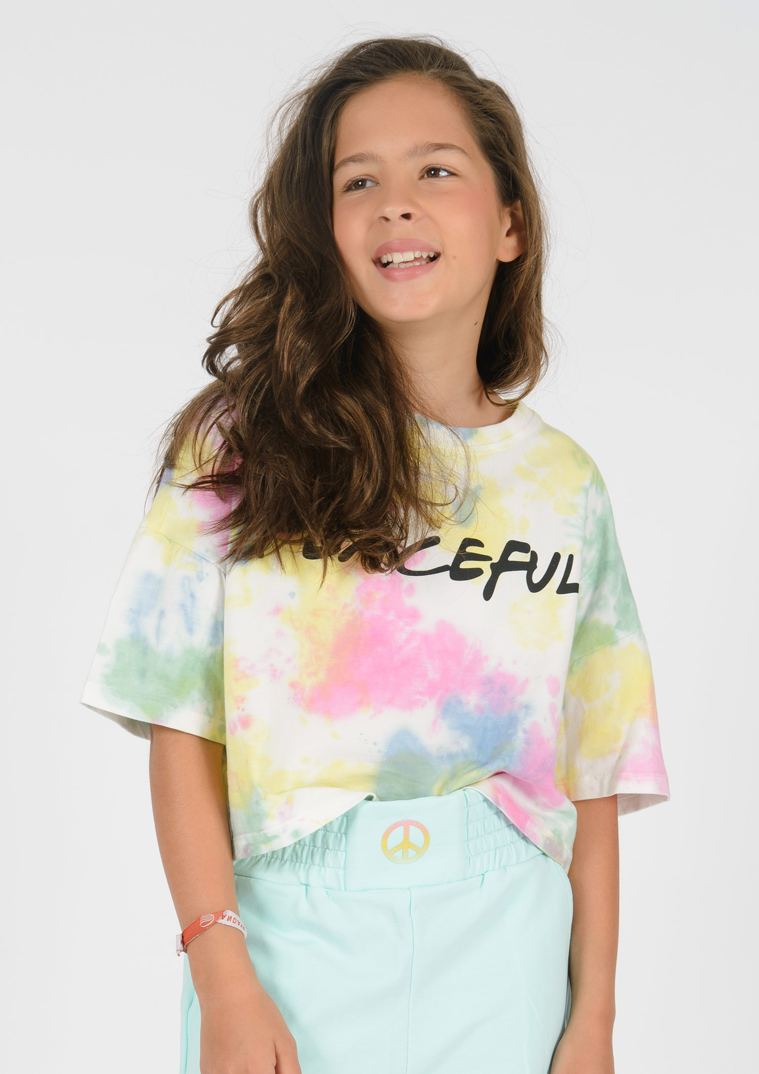 5878-Girls Boxy T-Shirt -Peaceful