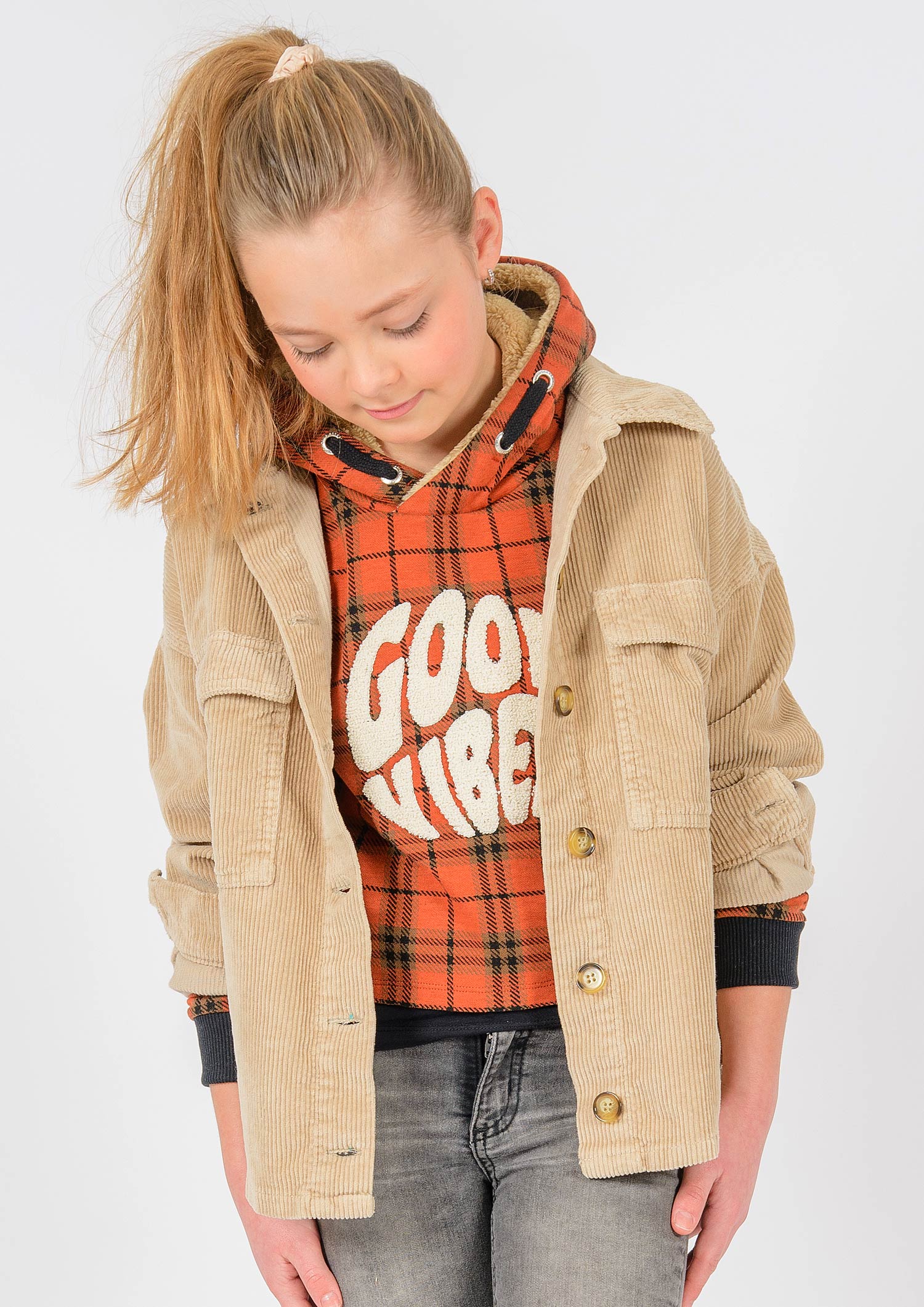 8165-Girls Corduroy Overshirt