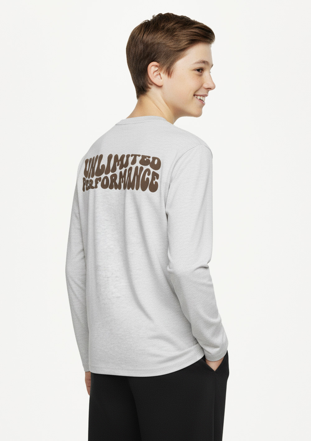 6415-Boys Relaxed Longsleeve 'Unlimited Performance' printed