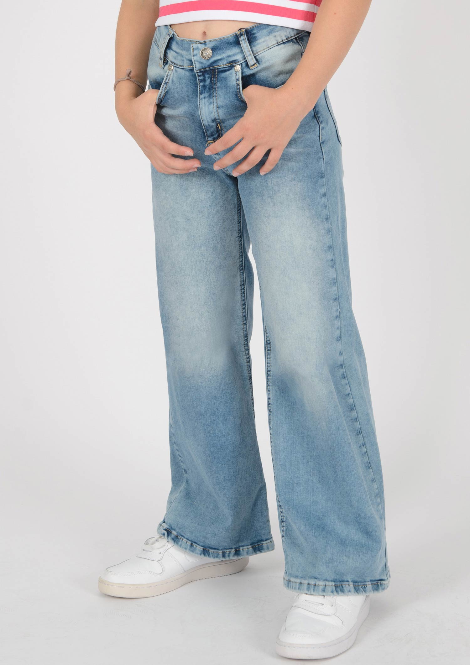 1331-Girls Wide Leg Jeans avaible in Slim, Normal