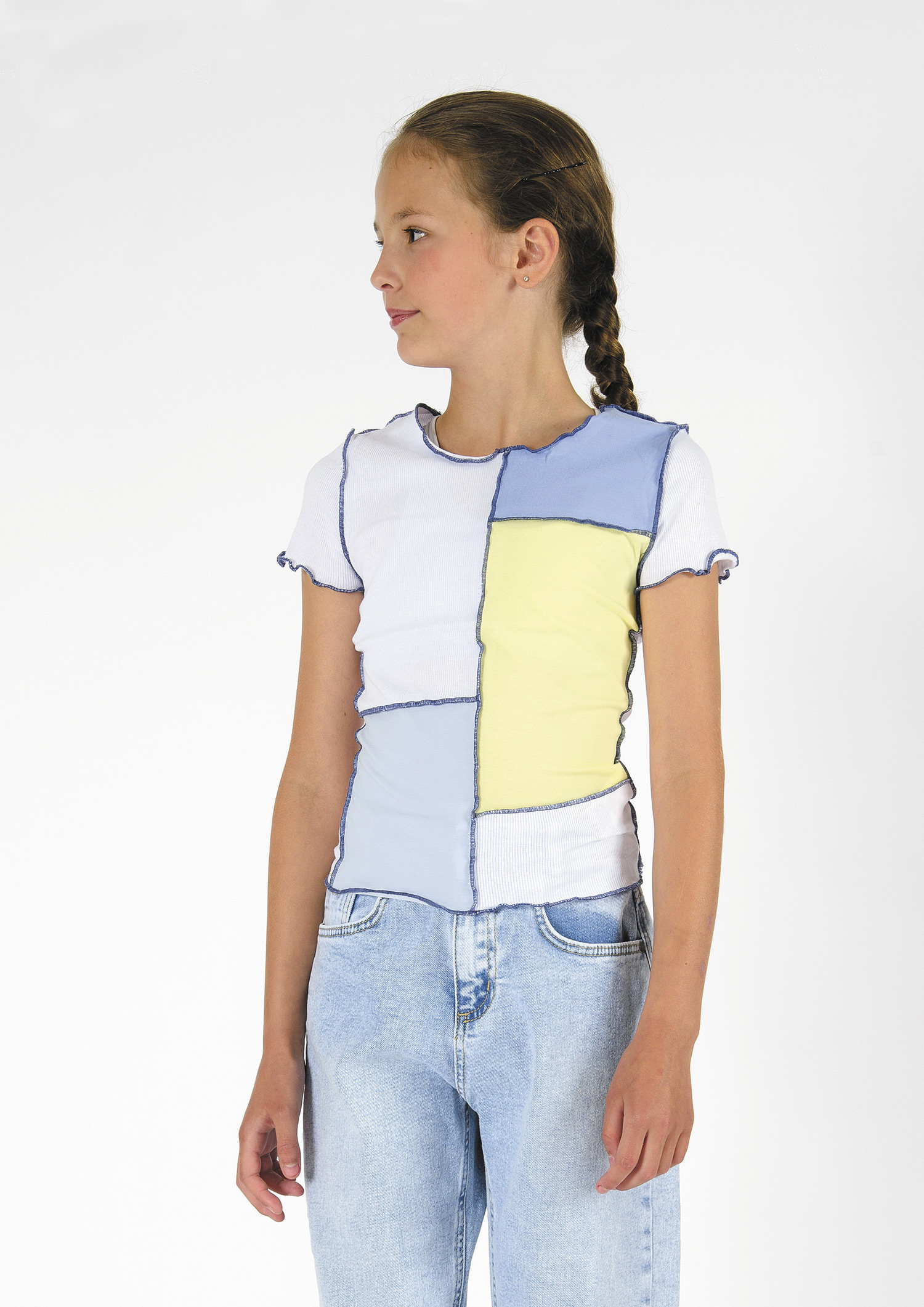 5776-Girls Patched T-Shirt