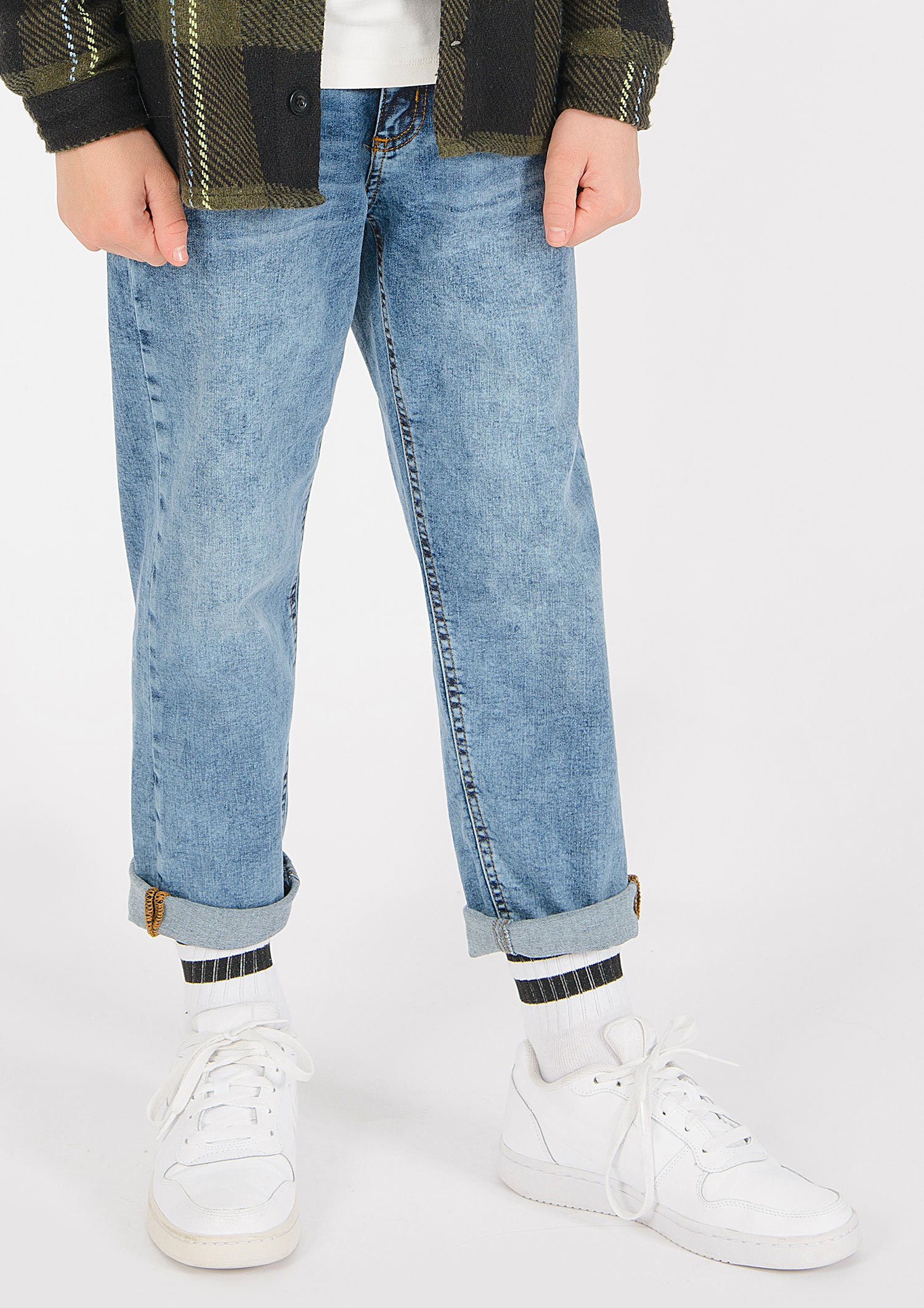 2826-Boys Wide Leg Jeans Cropped, available in Slim,Normal