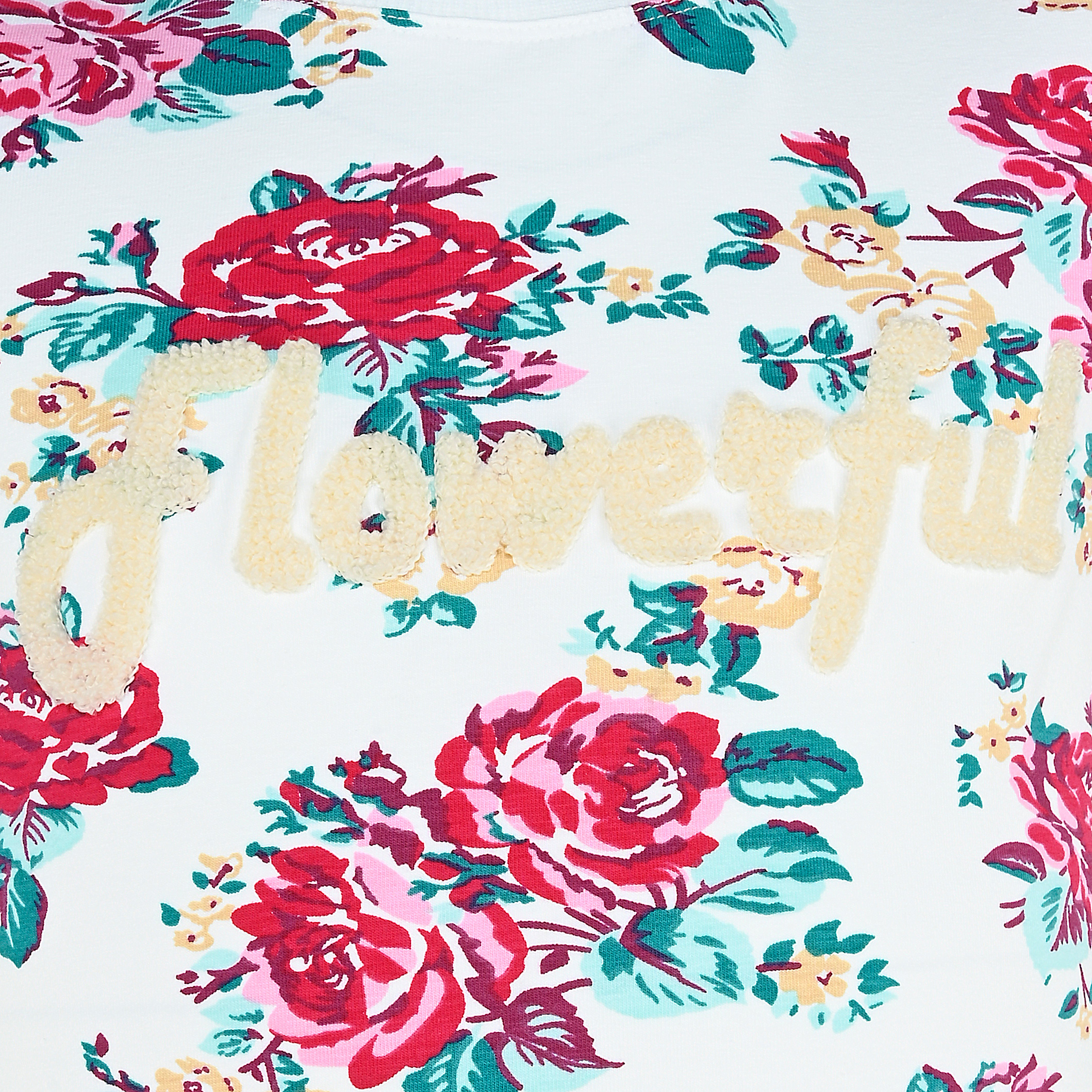 5739-Girls T-Shirt -Flowerful