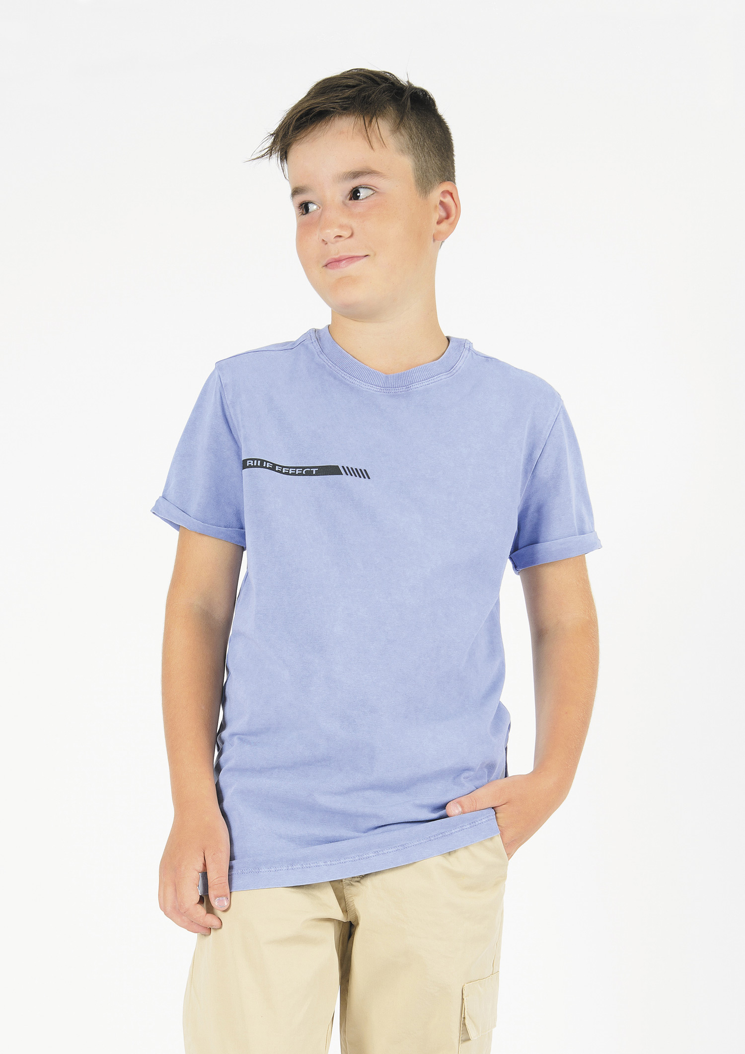 6191-Boys Long T-Shirt -Blue Effect 6191-Boys Long T-Shirt -Blue Effect