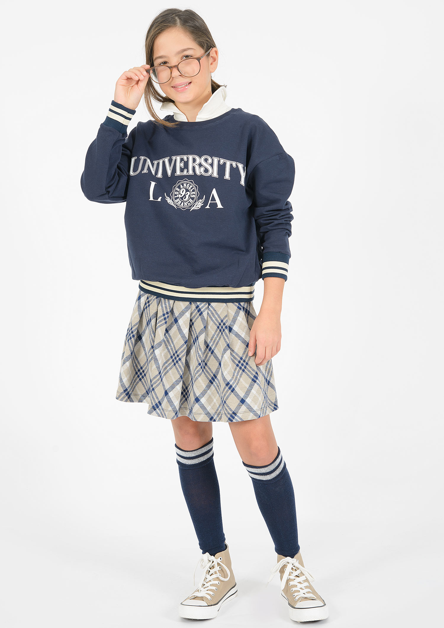 5887-JRNY Girls Sweatshirt -University