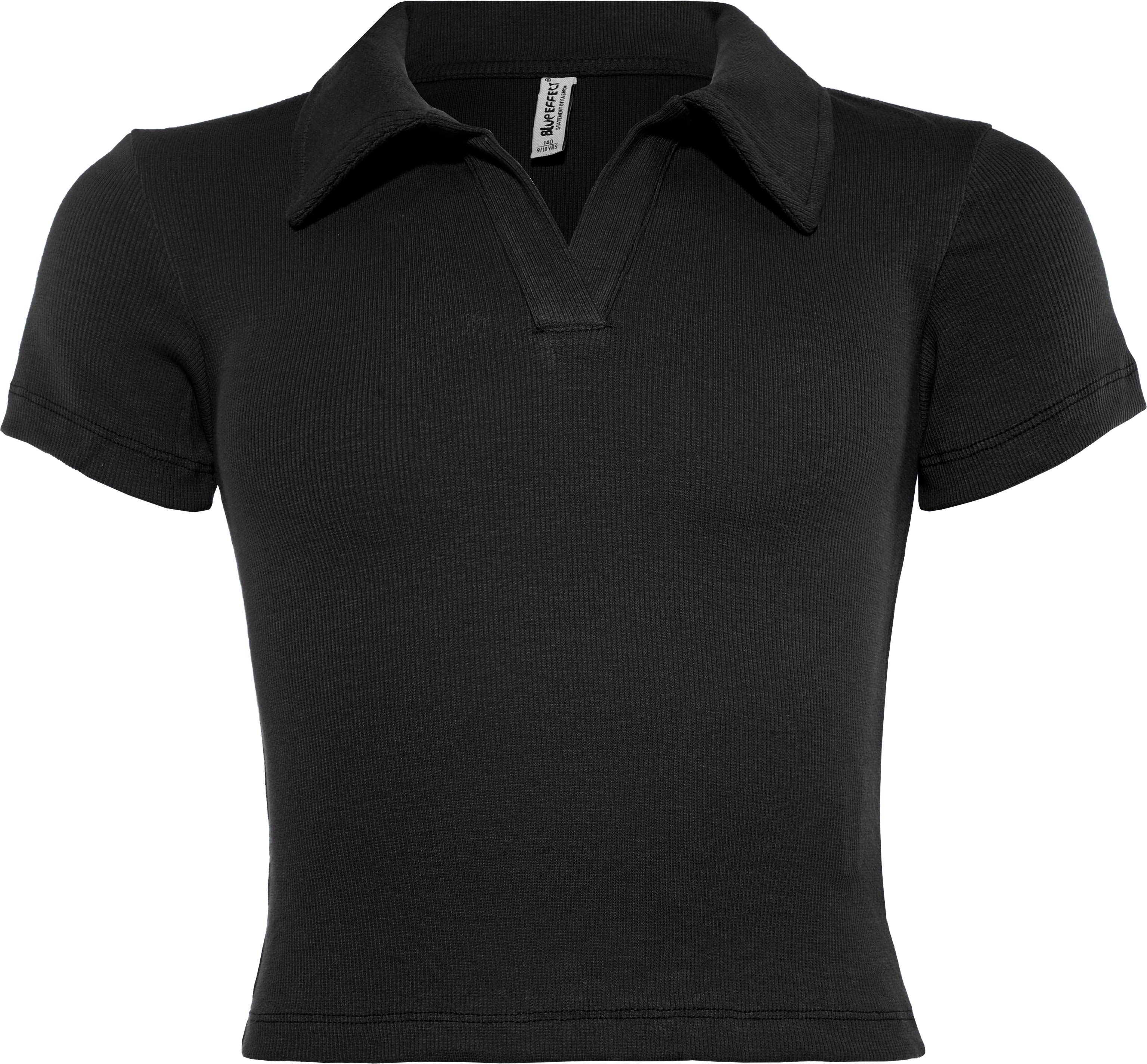 5879-Girls Polo Crop T-Shirt