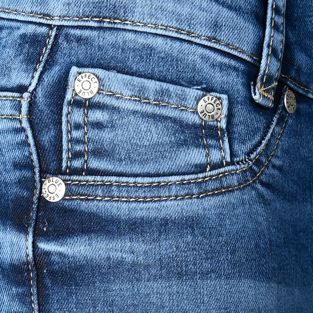 1184-Girls High-Waist Jeans Cropped, Ultrastretch, verfügbar in Slim,Normal
