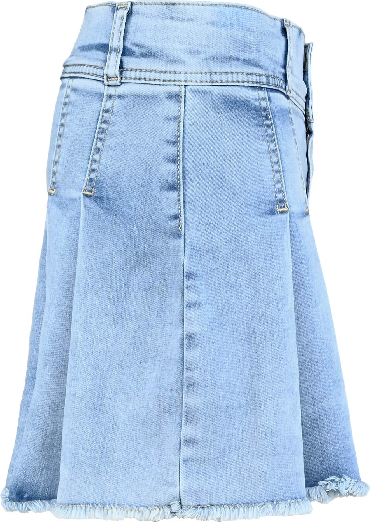 3325-Girls Pleated Jean Skirt