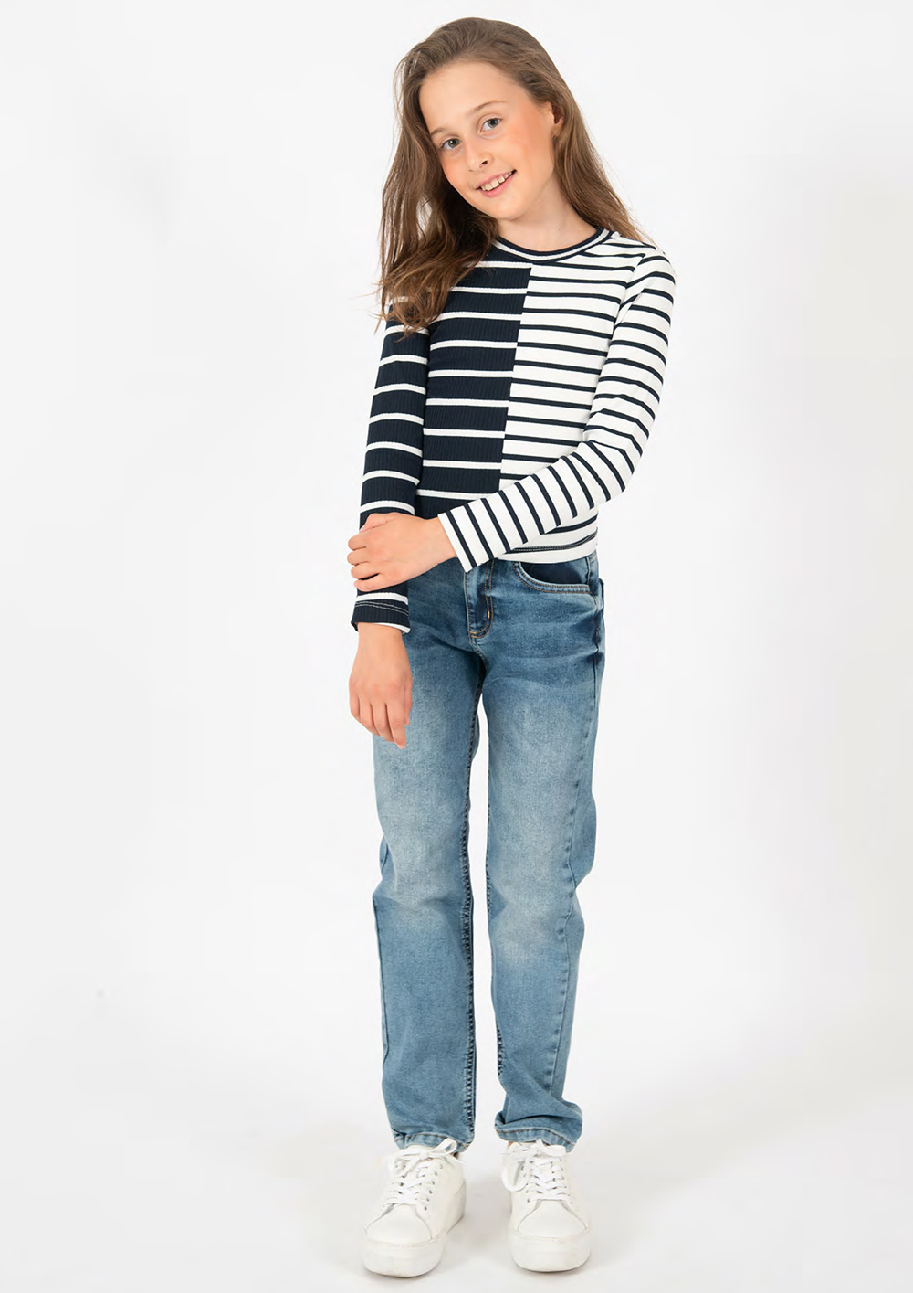 1382-Girls Straight Jeans verfügbar in Slim, Normal