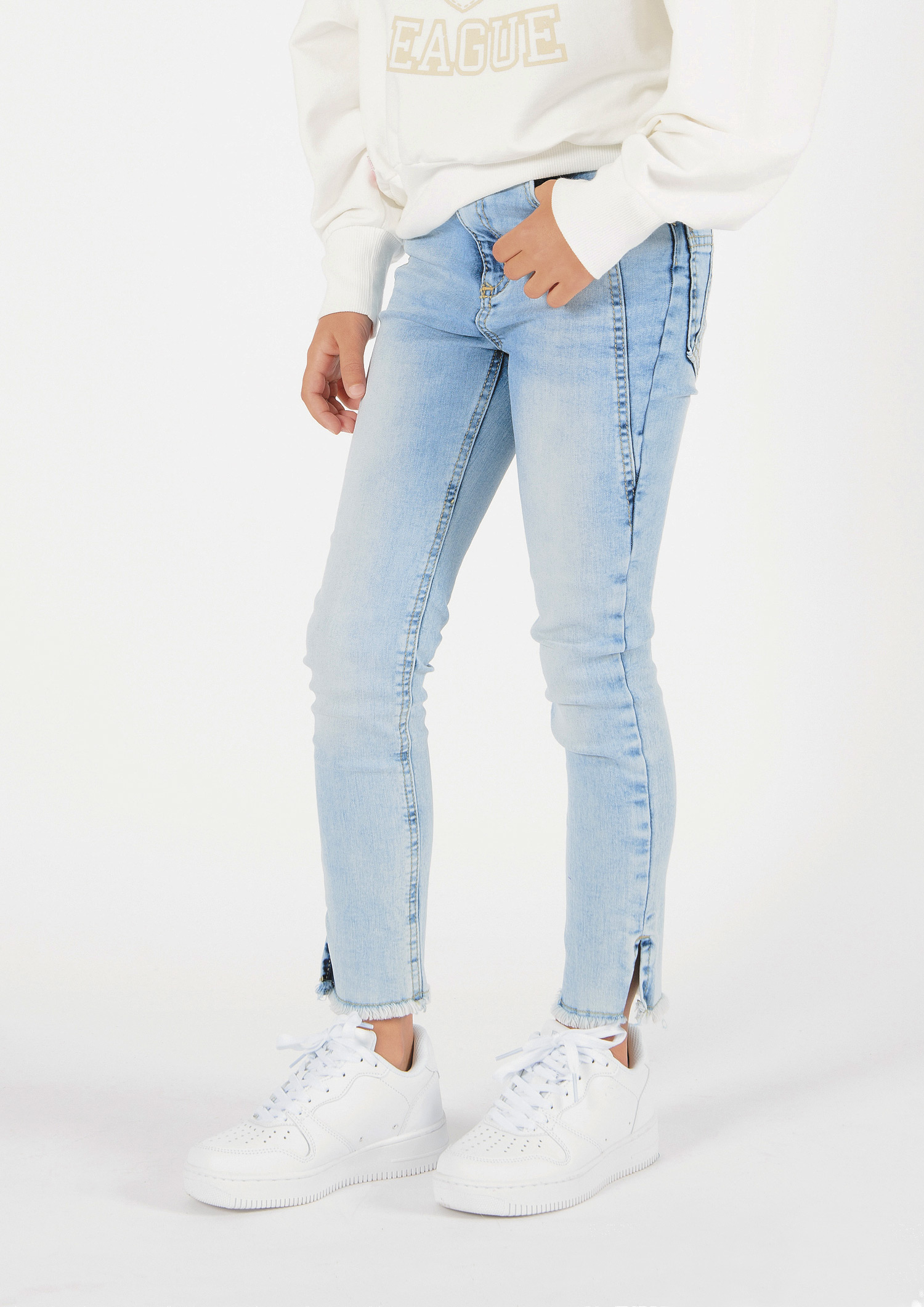1325-Girls High-Waist Jeans  Ultrastretch, verfügbar in Slim,Normal