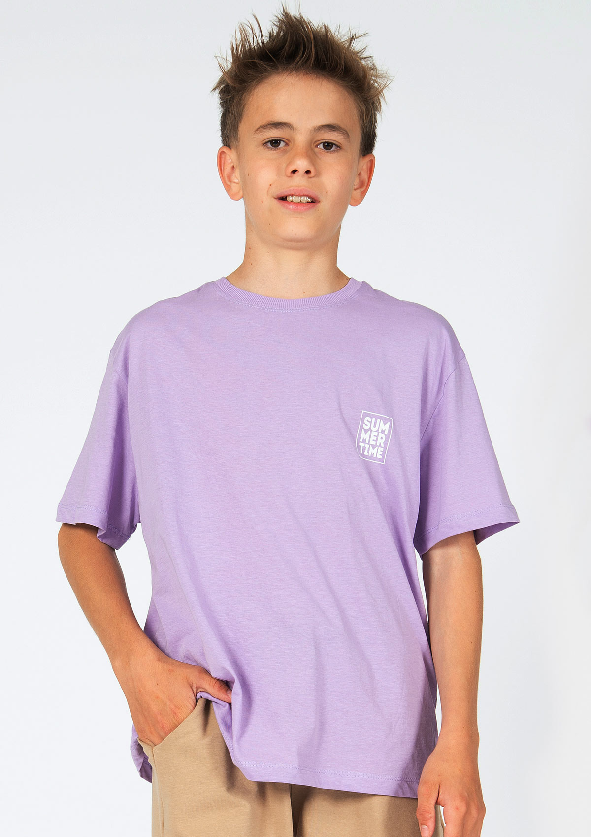 6409 - Boys Oversized T-Shirt 'Summer Time' printed